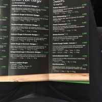 Carrot symbol means vegan at Green Lion in Nuremberg