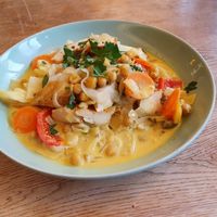 Vegan Cheakpea Curry at Green Lion in Nuremberg