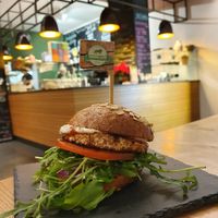 Tempeh Burger at Green Lion in Nuremberg
