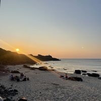 View from tables  at Porthmeor Beach Cafe in St Ives