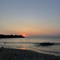 View from tables  at Porthmeor Beach Cafe in St Ives
