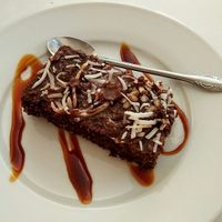 brownie vegano at Zhu Restaurante Vegetariano in Lima