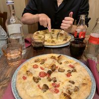 Pizza Bomba Vegane and Pizza Orientale Vegane at Rifugio Romano in Rome