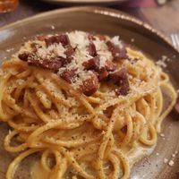 Carbonara at Rifugio Romano in Rome