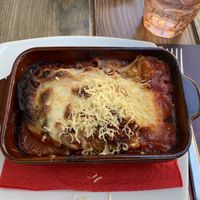 Lasagna  at Rifugio Romano in Rome