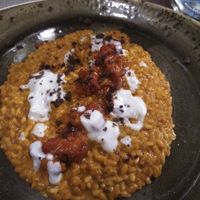 Vegan risotto at Rifugio Romano in Rome