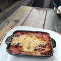 Vegan lasagne at Rifugio Romano in Rome