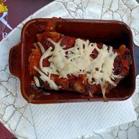 Vegan lasagne at Rifugio Romano in Rome