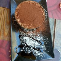 Vegan tiramisu (a don't miss item!) at Rifugio Romano in Rome