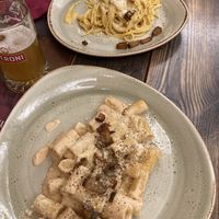 Carbonara e gricia vegane #Veganuary at Rifugio Romano in Rome