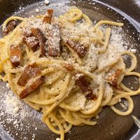 carbonara vegan at Rifugio Romano in Rome