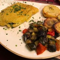 chickpea omelette at Rifugio Romano in Rome