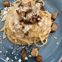 Carbonara vegan  at Rifugio Romano in Rome