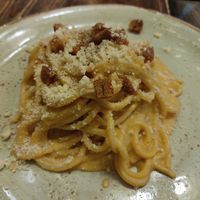 Carbonara vegana at Rifugio Romano in Rome