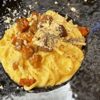 Vegan carbanara  at Rifugio Romano in Rome