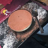 Vegan tiramisu   at Rifugio Romano in Rome