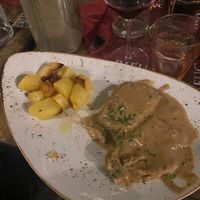 seitan based “saltimbocca alla romana"  at Rifugio Romano in Rome