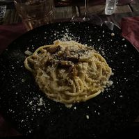 vegan carbonara  at Rifugio Romano in Rome