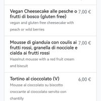 A few pages of the menu at Rifugio Romano in Rome