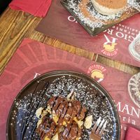 Vegan and gluten free chocolate profiterolles at Rifugio Romano in Rome