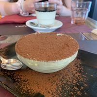 Tiramisu and panacotta  at Rifugio Romano in Rome