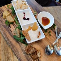 Vegan cheese platter at Rifugio Romano in Rome