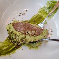 Sicilian "Half-moon" with pistachio and almond ricotta at Rifugio Romano in Rome