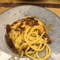 Vegan Carbonara  at Rifugio Romano in Rome