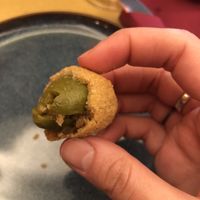 Stuffed olives  at Rifugio Romano in Rome