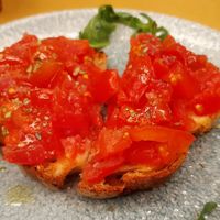 Bruscetta con pomadoro 10/10 at Rifugio Romano in Rome