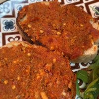 Bruschette con 'nduja  at Rifugio Romano in Rome