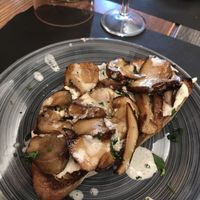 Crostone con porcini e gorgonzola veg  at Rifugio Romano in Rome
