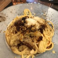 Carbonara vegana  at Rifugio Romano in Rome