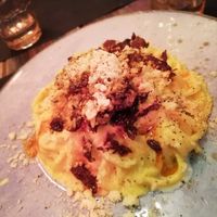 Spaghetti Carbonara at Rifugio Romano in Rome