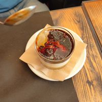 Cheesecake al caramello at Rifugio Romano in Rome