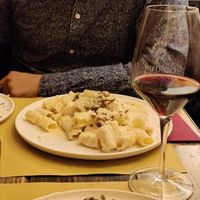 Mezzemanica alla gricia Vegan at Rifugio Romano in Rome