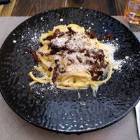 Spaghetti Carbonara at Rifugio Romano in Rome