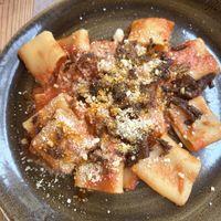 Paccheri all‘amatriciana  at Rifugio Romano in Rome