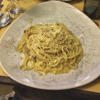 Vegan Carbonara  at Rifugio Romano in Rome