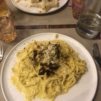Vegan carbonara   at Rifugio Romano in Rome
