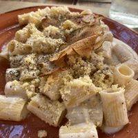 Cacio e pepe with pear   at Rifugio Romano in Rome