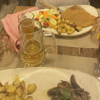 Schnitzel, seitan/funghi   at Rifugio Romano in Rome