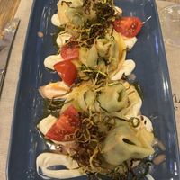 Tortelloni fatto in casa ripieni di pesto   at Rifugio Romano in Rome