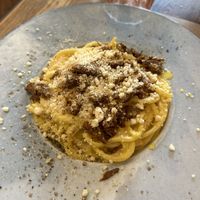 Carbonara vegan  at Rifugio Romano in Rome