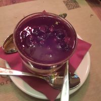 Cheesecake with wild berries at Rifugio Romano in Rome
