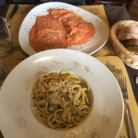 pasta Alfredo  at Rifugio Romano in Rome