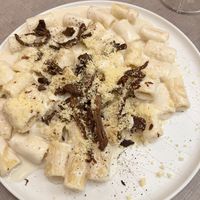 Mezzemanica alla gricia Vegan  at Rifugio Romano in Rome