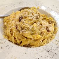vegan carbonara at Rifugio Romano in Rome