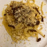 Vegan carbonara at Rifugio Romano in Rome