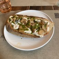 Bruschettone gorgonzola   at Rifugio Romano in Rome